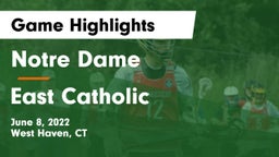 Notre Dame  vs East Catholic  Game Highlights - June 8, 2022