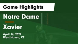 Notre Dame  vs Xavier  Game Highlights - April 16, 2024