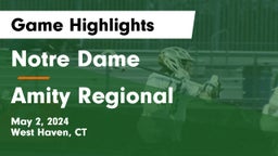 Notre Dame  vs Amity Regional  Game Highlights - May 2, 2024