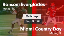 Matchup: Ransom Everglades vs. Miami Country Day  2016