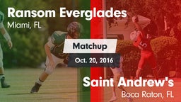 Matchup: Ransom Everglades vs. Saint Andrew's  2016