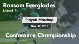 Matchup: Ransom Everglades vs. Conference Championship 2016