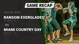 Recap: Ransom Everglades  vs. Miami Country Day  2016