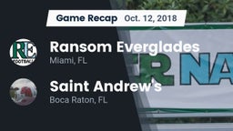Recap: Ransom Everglades  vs. Saint Andrew's  2018