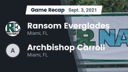 Recap: Ransom Everglades  vs. Archbishop Carroll  2021