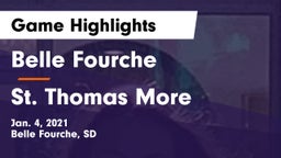 Belle Fourche  vs St. Thomas More  Game Highlights - Jan. 4, 2021