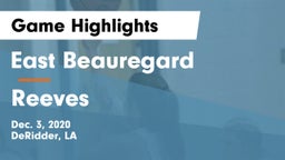 East Beauregard  vs Reeves   Game Highlights - Dec. 3, 2020
