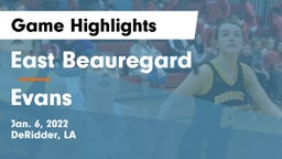 East Beauregard  vs Evans  Game Highlights - Jan. 6, 2022