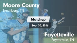 Matchup: Moore County High vs. Fayetteville  2016