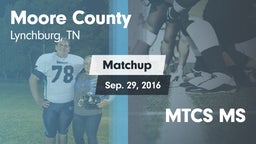 Matchup: Moore County High vs. MTCS MS 2016