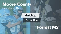 Matchup: Moore County High vs. Forrest MS 2016