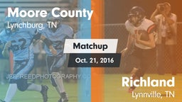 Matchup: Moore County High vs. Richland  2016