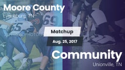 Matchup: Moore County High vs. Community  2017