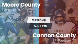 Matchup: Moore County High vs. Cannon County  2017