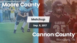 Matchup: Moore County High vs. Cannon County  2016