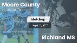 Matchup: Moore County High vs. Richland MS 2017