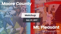 Matchup: Moore County High vs. Mt. Pleasant  2016