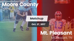 Matchup: Moore County High vs. Mt. Pleasant  2017