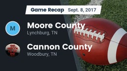 Recap: Moore County  vs. Cannon County  2017