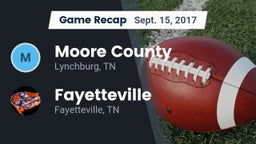Recap: Moore County  vs. Fayetteville  2017