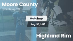 Matchup: Moore County High vs. Highland Rim 2018