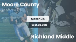 Matchup: Moore County High vs. Richland Middle 2018