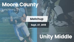 Matchup: Moore County High vs. Unity Middle 2018
