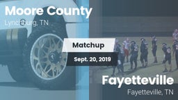 Matchup: Moore County High vs. Fayetteville  2019