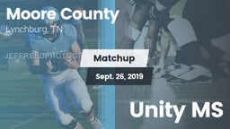 Matchup: Moore County High vs. Unity MS 2019
