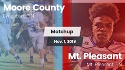 Matchup: Moore County High vs. Mt. Pleasant  2019