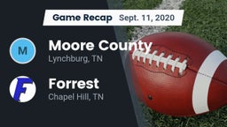Recap: Moore County  vs. Forrest  2020