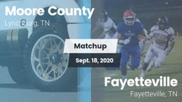 Matchup: Moore County High vs. Fayetteville  2020