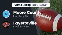 Recap: Moore County  vs. Fayetteville  2021