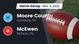 Recap: Moore County  vs. McEwen  2022
