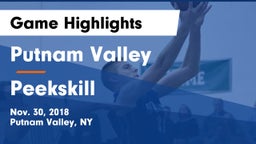 Putnam Valley  vs Peekskill  Game Highlights - Nov. 30, 2018