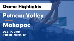 Putnam Valley  vs Mahopac  Game Highlights - Dec. 14, 2018