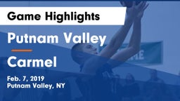 Putnam Valley  vs Carmel  Game Highlights - Feb. 7, 2019