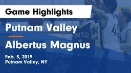 Putnam Valley  vs Albertus Magnus  Game Highlights - Feb. 5, 2019