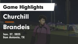 Churchill  vs Brandeis  Game Highlights - Jan. 27, 2023