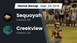 Recap: Sequoyah  vs. Creekview  2018