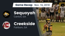 Recap: Sequoyah  vs. Creekside  2018