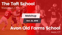 Matchup: The Taft School vs. Avon Old Farms School 2016