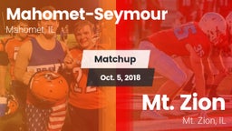 Matchup: Mahomet-Seymour vs. Mt. Zion  2018
