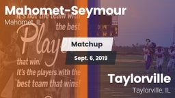 Matchup: Mahomet-Seymour vs. Taylorville  2019