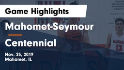 Mahomet-Seymour  vs Centennial  Game Highlights - Nov. 25, 2019