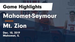 Mahomet-Seymour  vs Mt. Zion  Game Highlights - Dec. 10, 2019