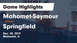 Mahomet-Seymour  vs Springfield Game Highlights - Dec. 28, 2019