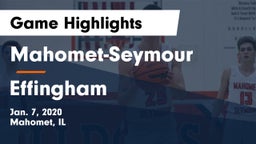 Mahomet-Seymour  vs Effingham  Game Highlights - Jan. 7, 2020