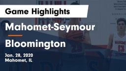 Mahomet-Seymour  vs Bloomington  Game Highlights - Jan. 28, 2020