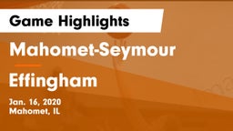 Mahomet-Seymour  vs Effingham  Game Highlights - Jan. 16, 2020